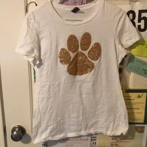 Gold cougar paw shirt